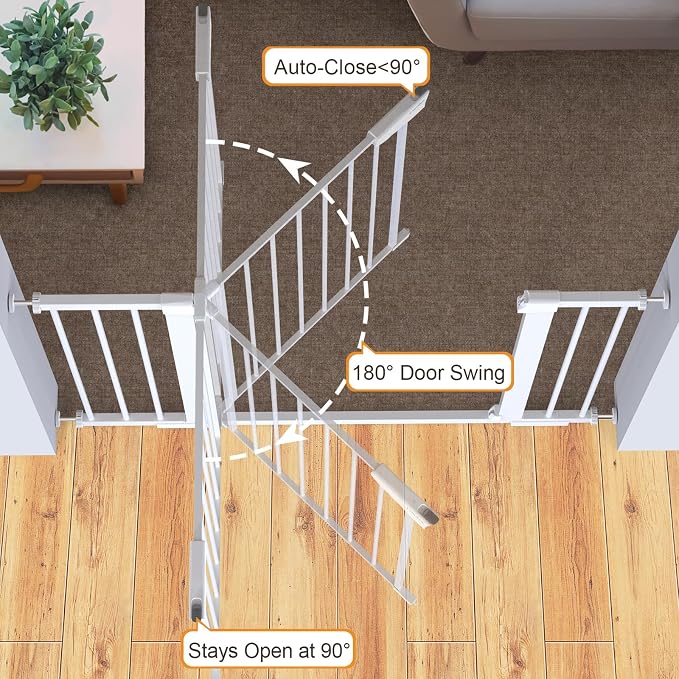Cumbor 29.7-46" Baby Gate for Stairs, Toddler Safety Essentials for The House - Image 3
