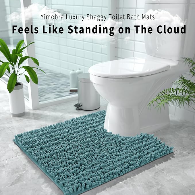 Yimobra Toilet Rug U Shaped Washable 24x24 Inch - Image 6
