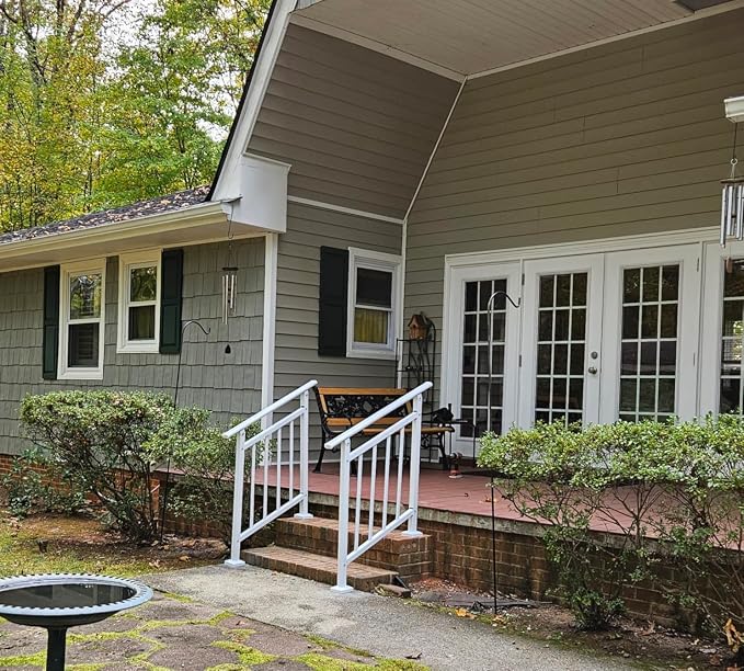 Handrails for Outdoor Steps Suitable for 1 to 3 Steps- Wrought Iron Stair - Image 5