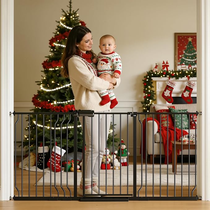 TSAYAWA 62.2"-71.65" Extra Wide Auto Closing Baby Safety Gate by TSAYAWA