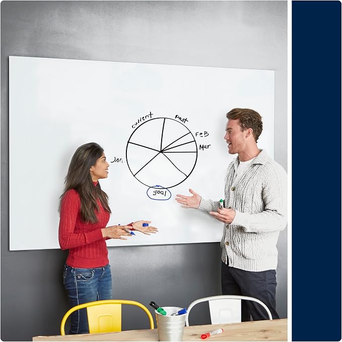 Quartet Magnetic Glass Dry Erase White Board, InvisaMount Frameless - Image 6