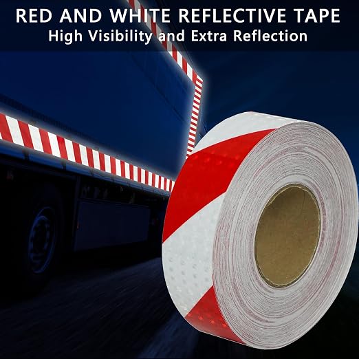 SWRT 2 Inch X 160 FT Reflective Tape Outdoor Waterproof Red & White Reflective - Image 4