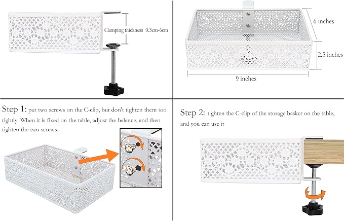 Clip-on Drawer organizers, desk organizer, can be clipped around the table to - Image 6
