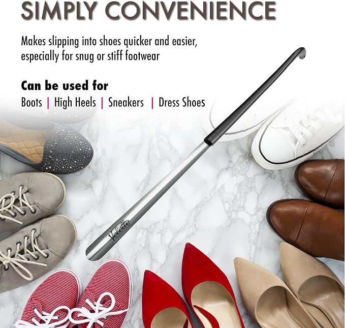 Velette Metal Shoe Horn Long Handle - Image 3