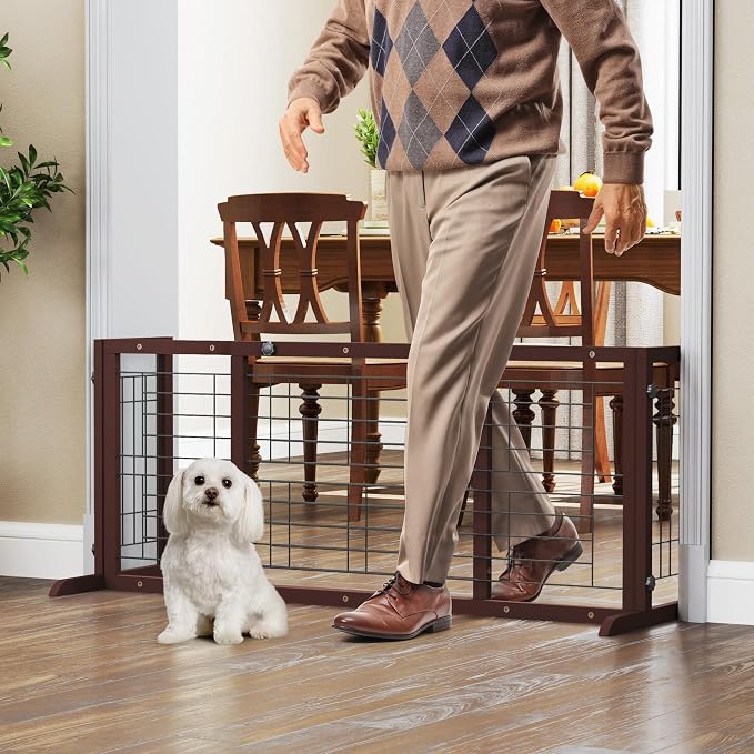 COZIWOW 38-67" Dog Gate Indoor, Free Standing Pet Gate - Image 8