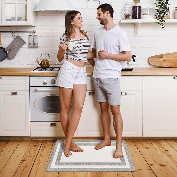Small Kitchen Mat Cushioned Anti Fatigue Memory Foam Cushioned Rugs Non Slip - Image 2
