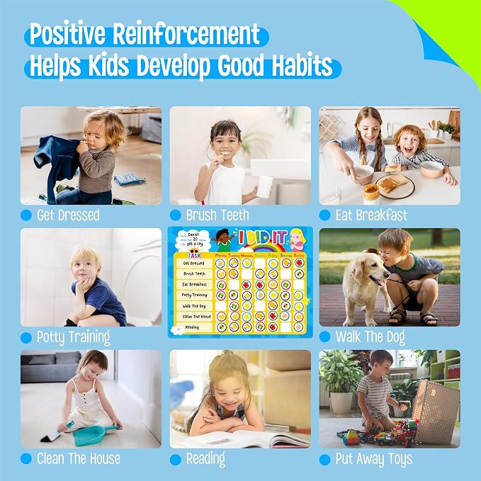 Magnetic Reward Chart, Dry Erase Task Board-One Chart & 72 Magnetic Reward - Image 6