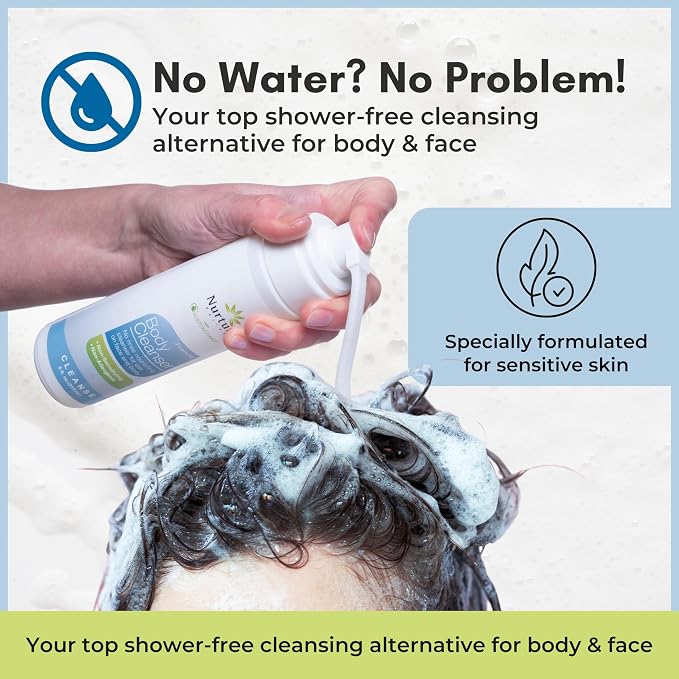 Nurture Rinse Free Waterless Foaming Cleanser | Women, Elderly & Hospital Care - Image 3