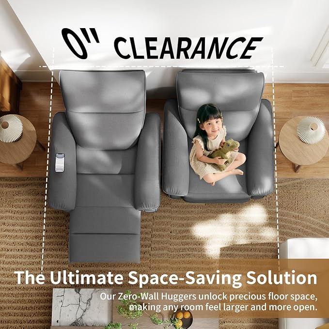 Wall Hugger Power Recliner Chair, Zero Wall Electric Recliner Chairs - Image 4
