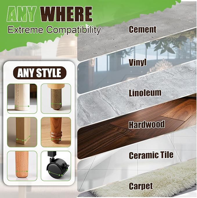 xxxHOLIC Non Slip Furniture Pads, 2” x 2” Brown Square, Anti Skid Furniture - Image 8