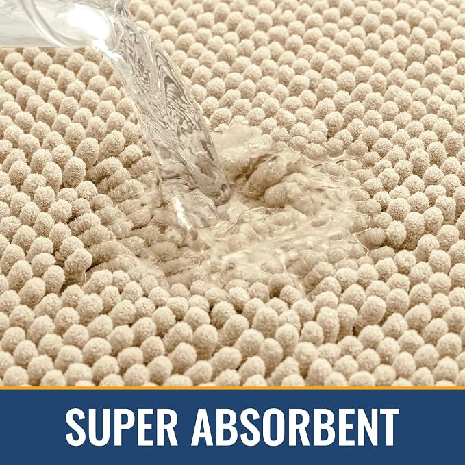 Arotive Bathroom Rugs 70x24, Extra Soft Absorbent Shaggy Chenille Bath Rugs - Image 4