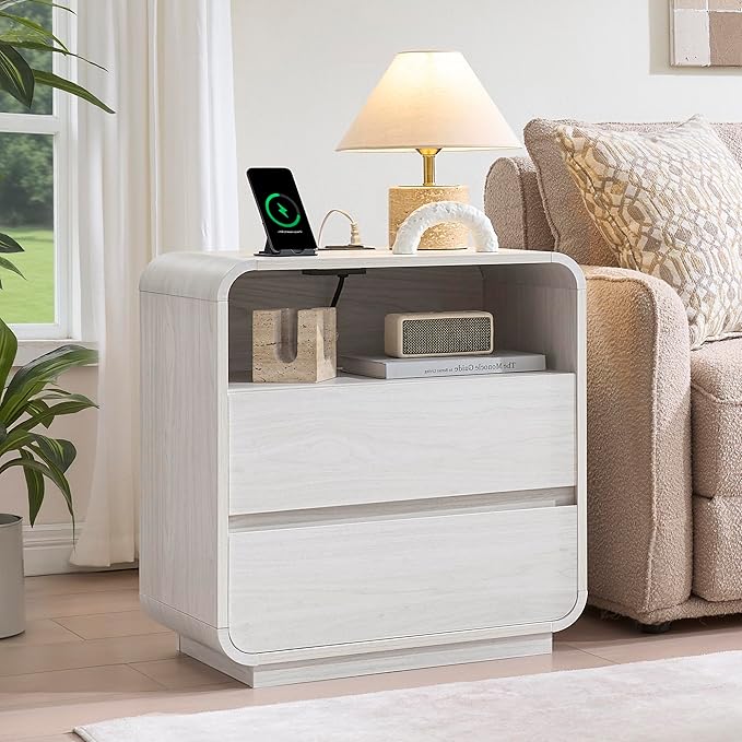 Farmhouse White Nightstand by StandifurnoFurniture