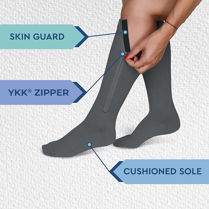 TheraMagic® Zipper Compression Socks - Image 4