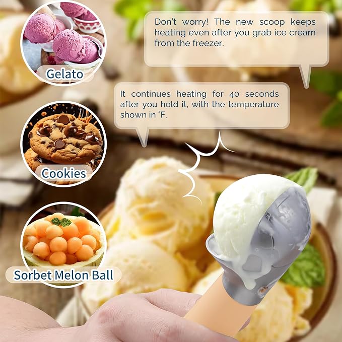 Heated Ice Cream Scoop Rechargeable, Electric Warming Ice Cream Scooper - Image 7
