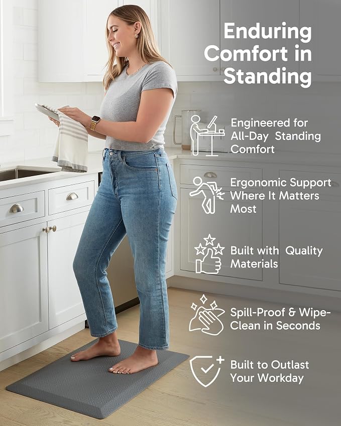 Ophanie Kitchen mats for Floor, Kitchen Rugs, 20x32 Anti Fatigue Standing - Image 3
