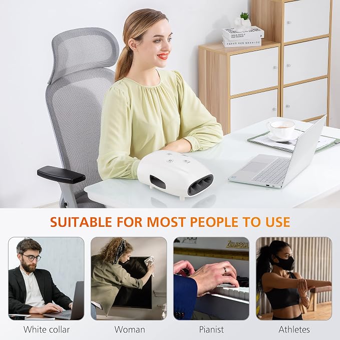 Snailax Hand Massager with Heat and Compression, - Image 6