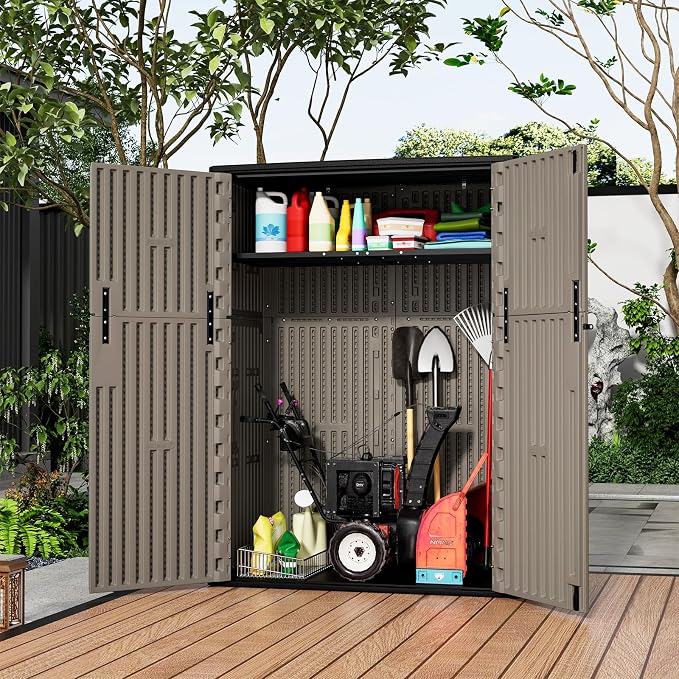 HOMSPARK 47 Cu.Ft Outdoor Storage Shed Weather Resistant - Image 4