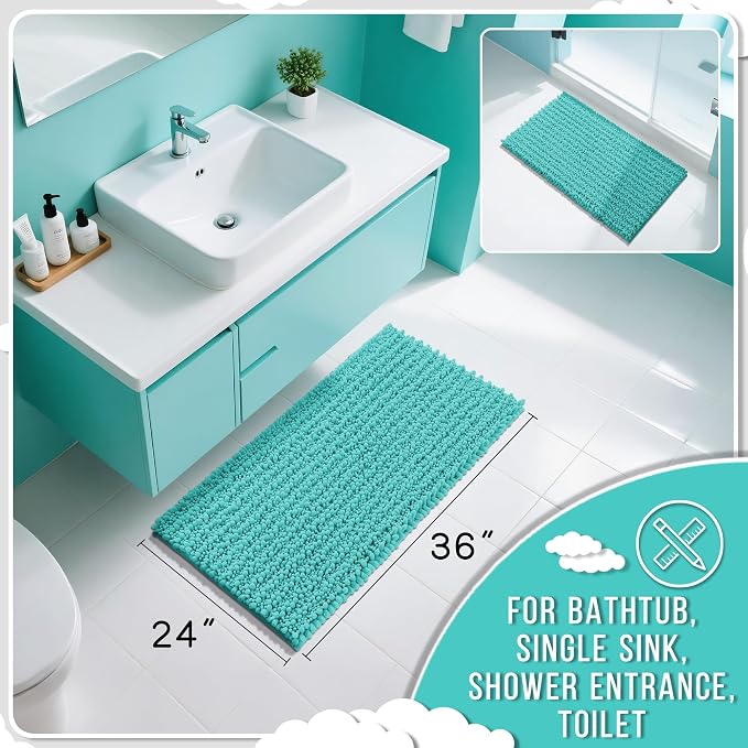 Yimobra Large Bathroom Rugs Non Slip Washable 36x24 Inch - Image 2