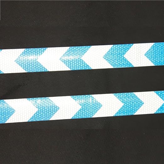 Reflective Tape Blue and White 2 inch X 166 feet, Outdoor Waterproof Hazard - Image 3
