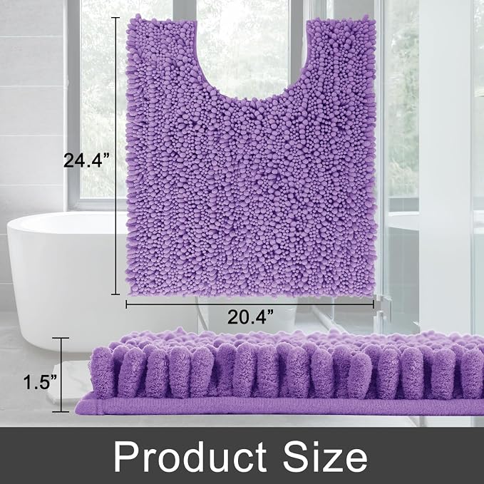 Yimobra Toilet Rug U Shaped Washable 24x20 Inch - Image 2