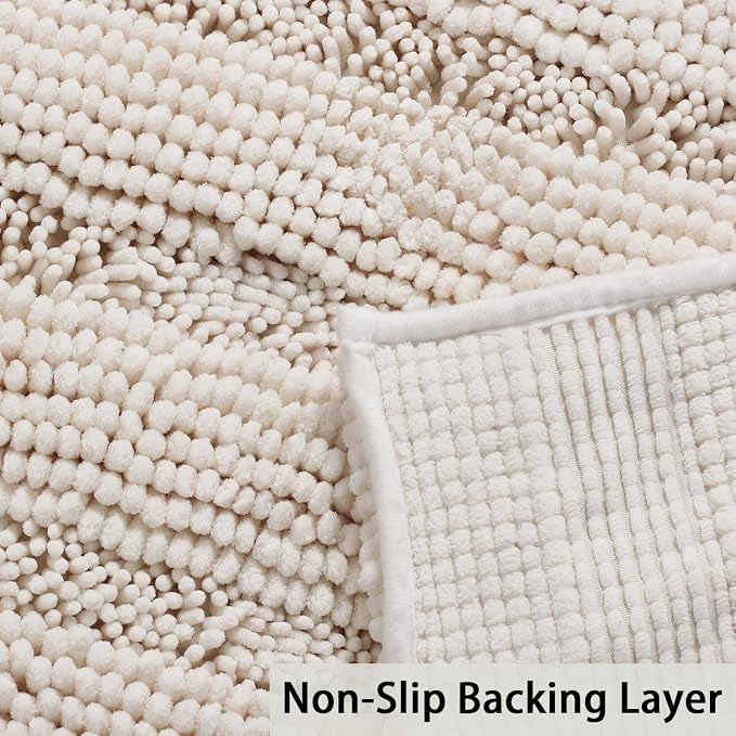 Turquoize Non Slip Shaggy Chenille Microfibers Bathroom Rug Bath Room Mat Extra - Image 4
