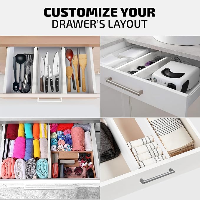 4-Pack Bamboo Drawer Dividers - Image 5