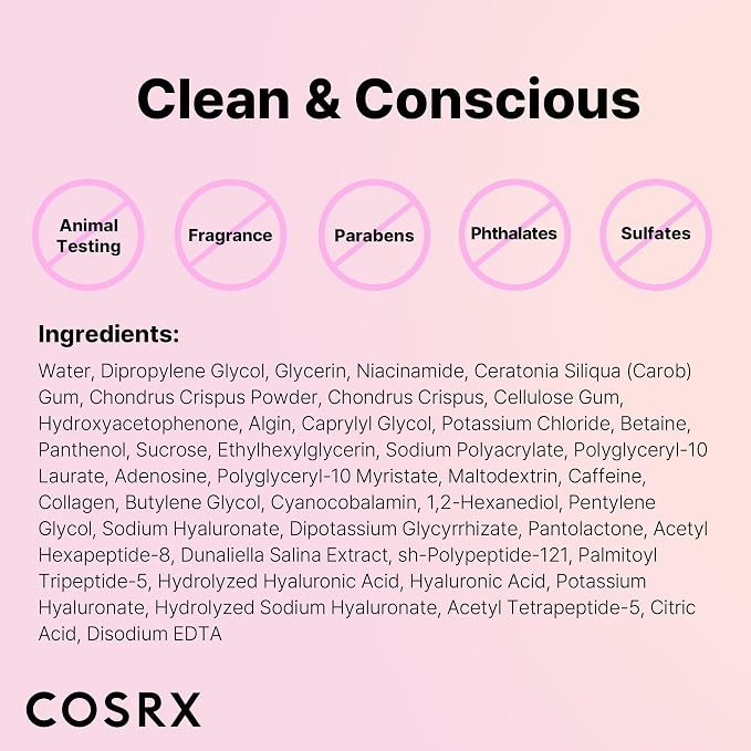 COSRX Pink Peptides Collagen Lifting Glow Hydrogel Face Masks Skincare 3 EA - Image 10