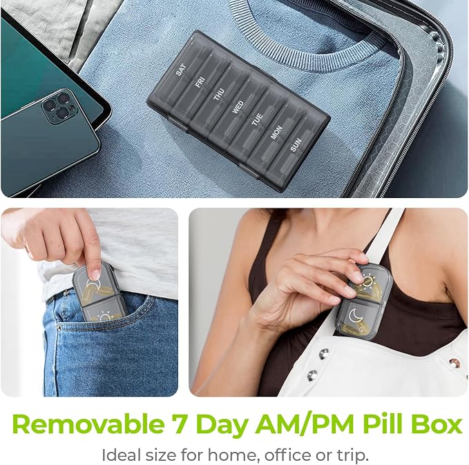 AUVON XL Weekly Pill Organizer 2 Times a Day, Pill Box 7 Day - Image 6