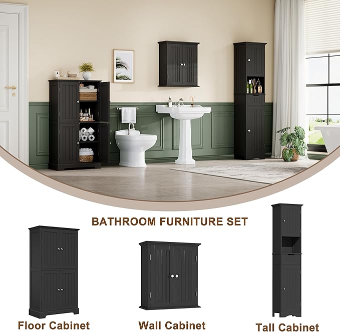 ChooChoo Bathroom Floor Cabinet, Modern Bathroom Storage Cabinet - Image 6