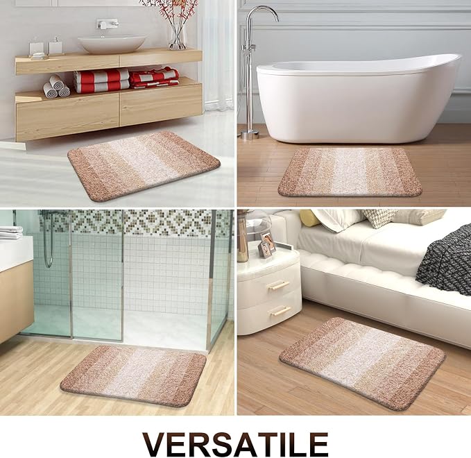OLANLY Bathroom Rug Set 2 Piece, Soft Absorbent Microfiber Bath Rug Set - Image 7