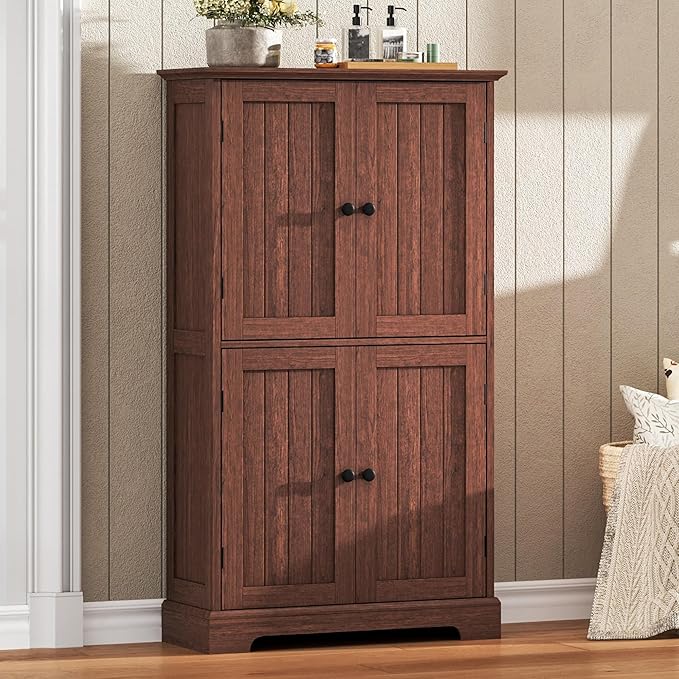 ChooChoo Bathroom Floor Cabinet, Farmhouse Bathroom Storage Cabinet - Image 2