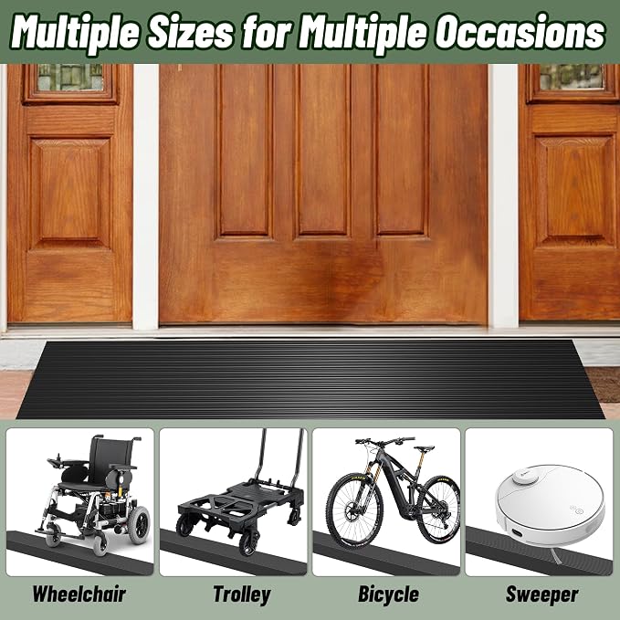 1.6" Rise Threshold Ramps for Doorways, 2000 Lbs Load Capacity, 35.5" Wide - Image 8
