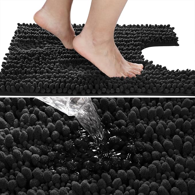Yimobra Toilet Rug U Shaped Washable 24x24 Inch - Image 3