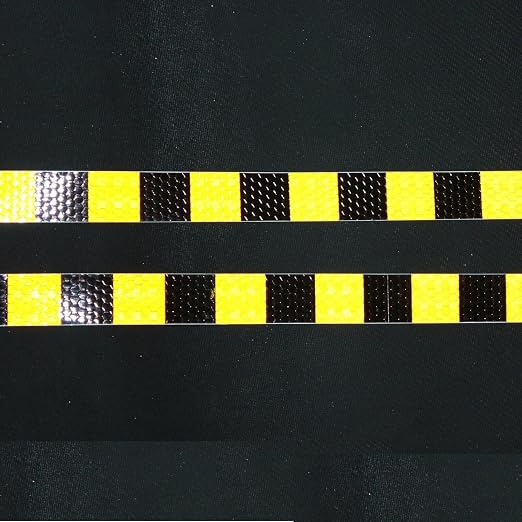 Yellow Black Reflective Tape Outdoor Waterproof 1 inch X 166 feet, High - Image 3