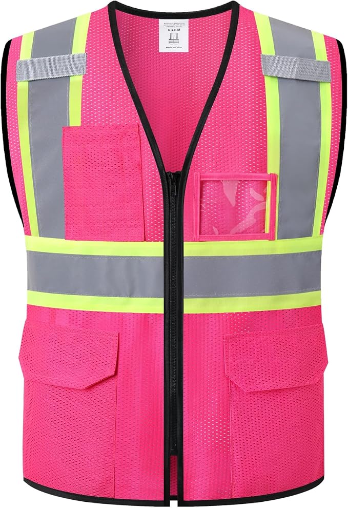 Reflective Safety Vest for Men Women Hi Vis Vest by HATAUNKI