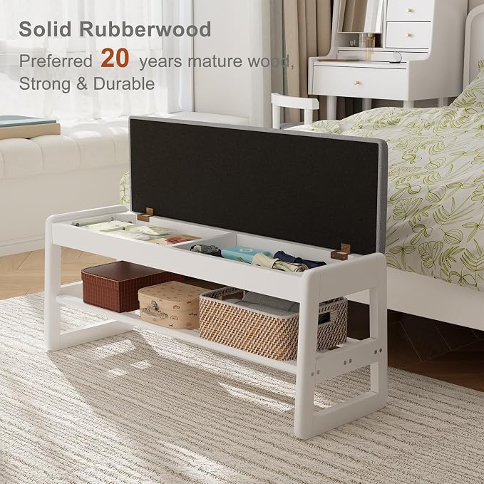 AQIMUELE Shoe Rack Bench, 2 Tiers Shoe Bench - Image 7
