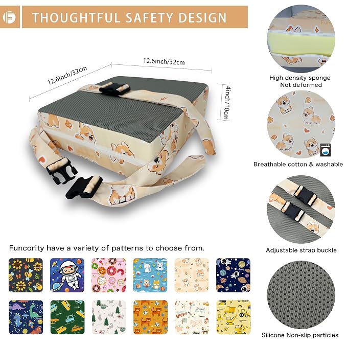 Toddler Booster Seat for Dining Table, Portable Booster Seat for Kitchen Chair - Image 2