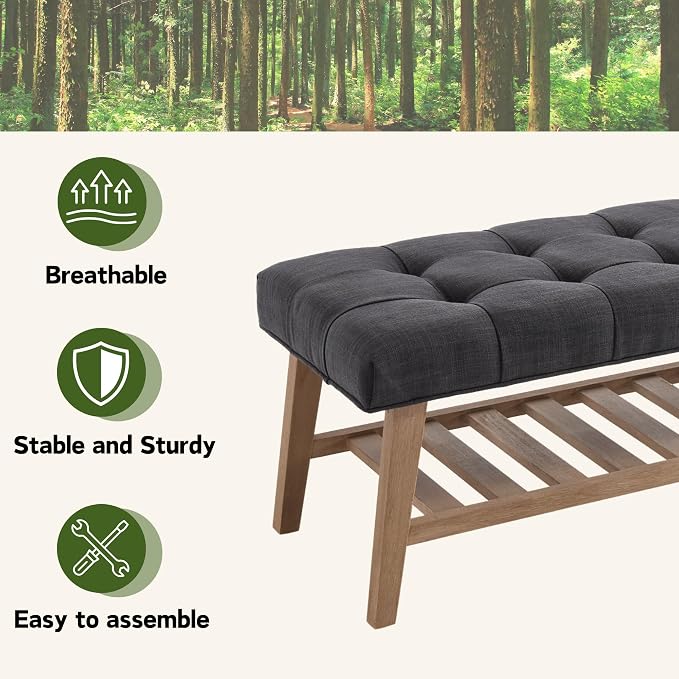Entryway Shoe Bench Storage Benches - Image 3