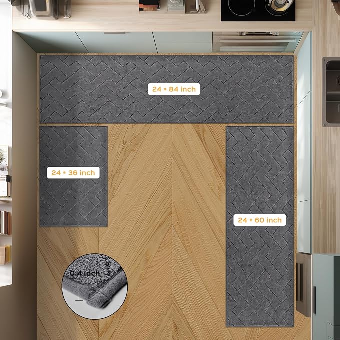 Machine Washable Kitchen Rugs 24" x 36", Non-Slip Kitchen Runner Rugs Mats - Image 2