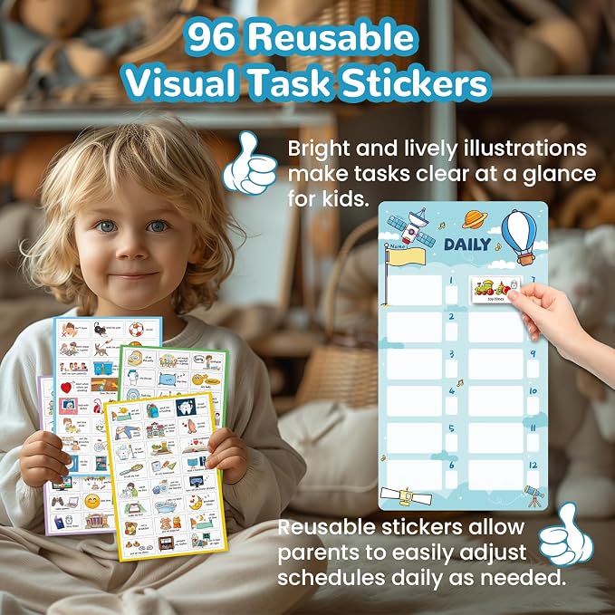 JJPRO Magnetic Bedtime/Morning/Daily Routine Chart - Image 4