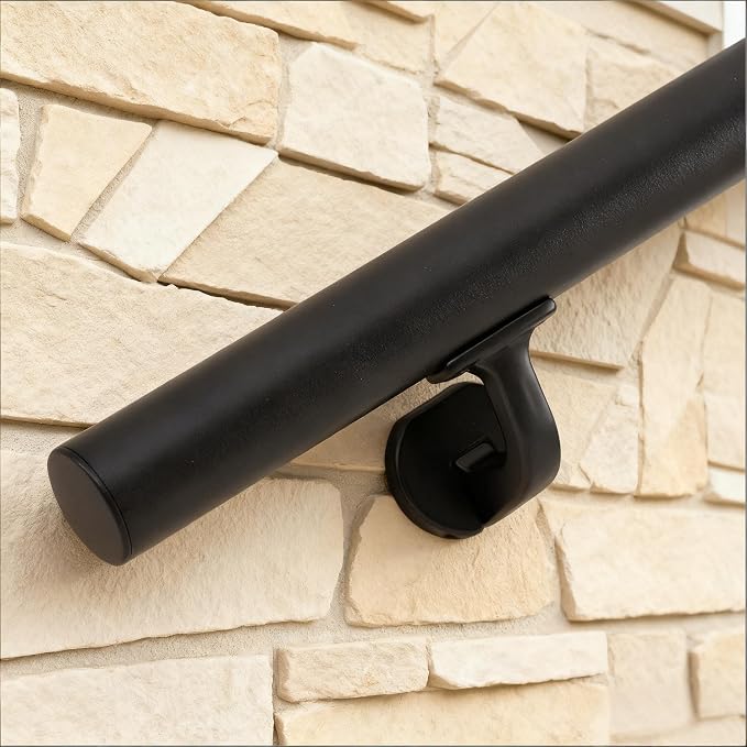 Handrails for Indoor Stairs, Modern Aluminum Handrail Set, Wall Mounted by Unknown