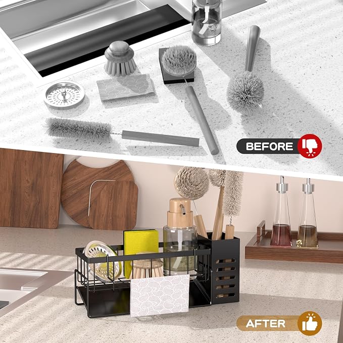 NET MEYA Kitchen Caddy Sink Organizer, Sponge Holder - Image 6