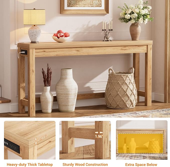 Cyclysio 63" Console Tables for Entryway, Long Console Tables for Living Room - Image 7