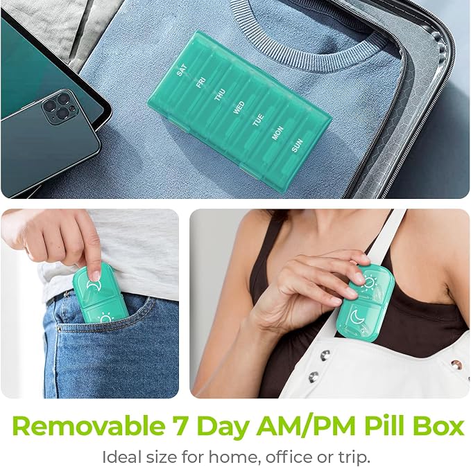 AUVON XL Weekly Pill Organizer 2 Times a Day, Pill Box 7 Day - Image 6