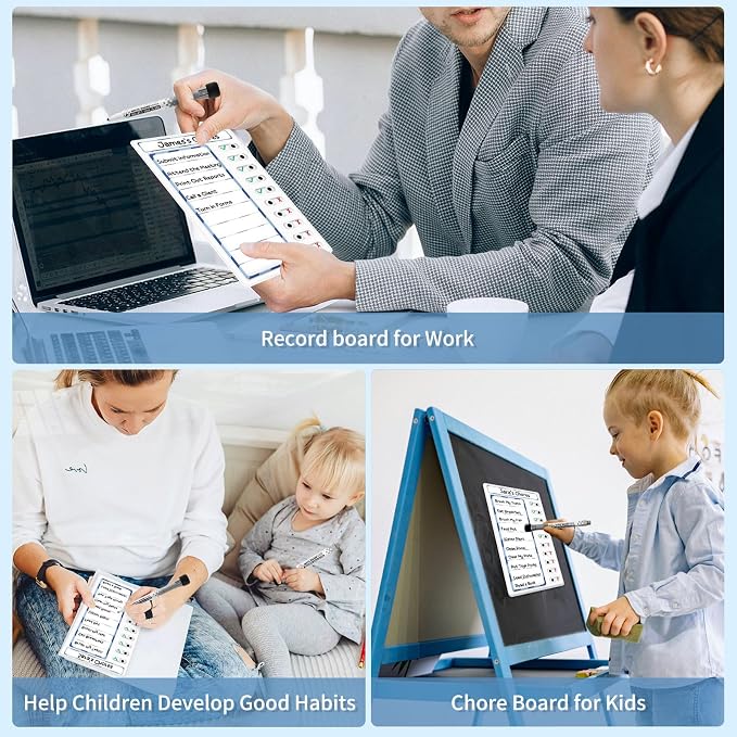 2 Pcs Chore Chart for Kids: Dry Erase My Chores Slider Chart, Magnetic Visual - Image 5