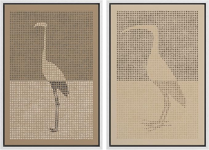 MUDECOR Framed Canvas Print Wall Art Bird Silhouette Modern Minimalist by MUDECOR