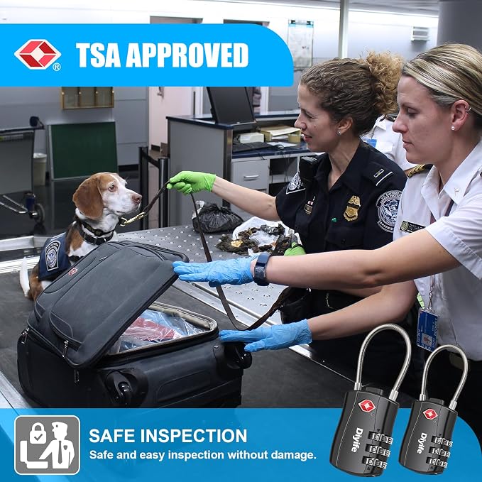 TSA Luggage Locks, Diyife TSA Approved Luggage Lock 3-Digit Re-settable - Image 2