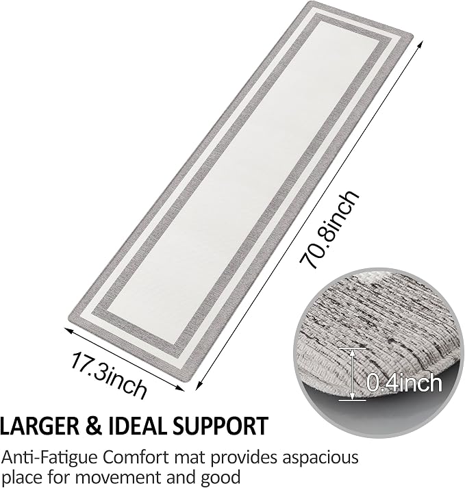 Kitchen Floor Mats Cushioned Anti Fatigue Kitchen Mat Farmhouse Kitchen Runner - Image 3