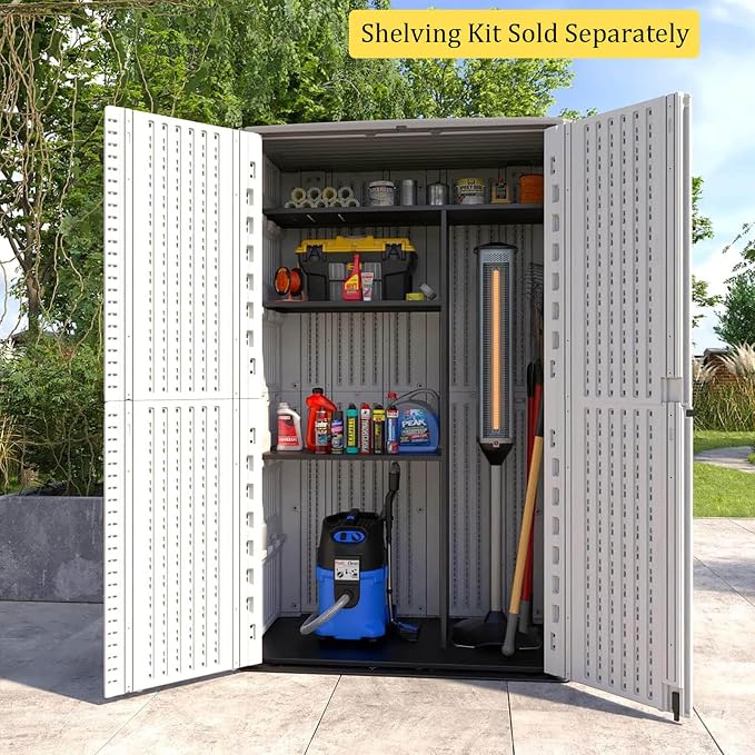HOMSPARK Storage Shed Weather Resistance, Outdoor Storage Cabinet - Image 3
