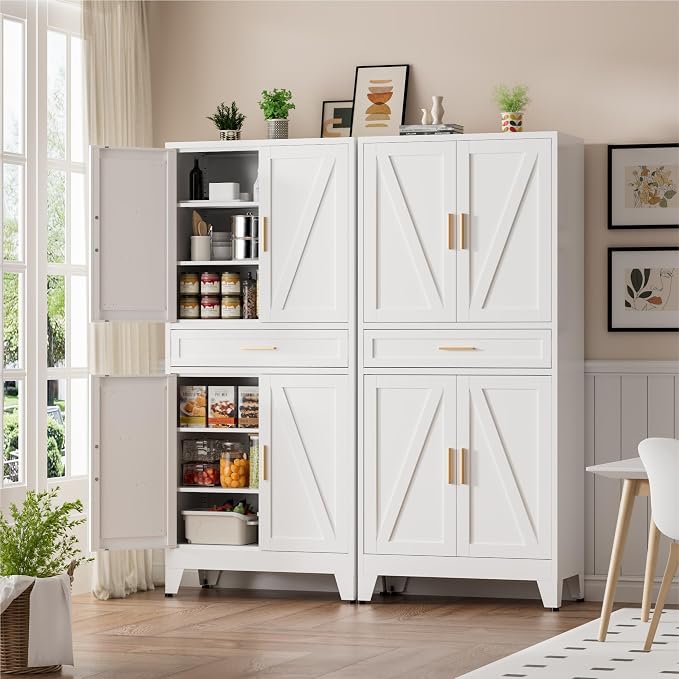 Metal Storage Cabinet with Drawer, Living Room by Unknown